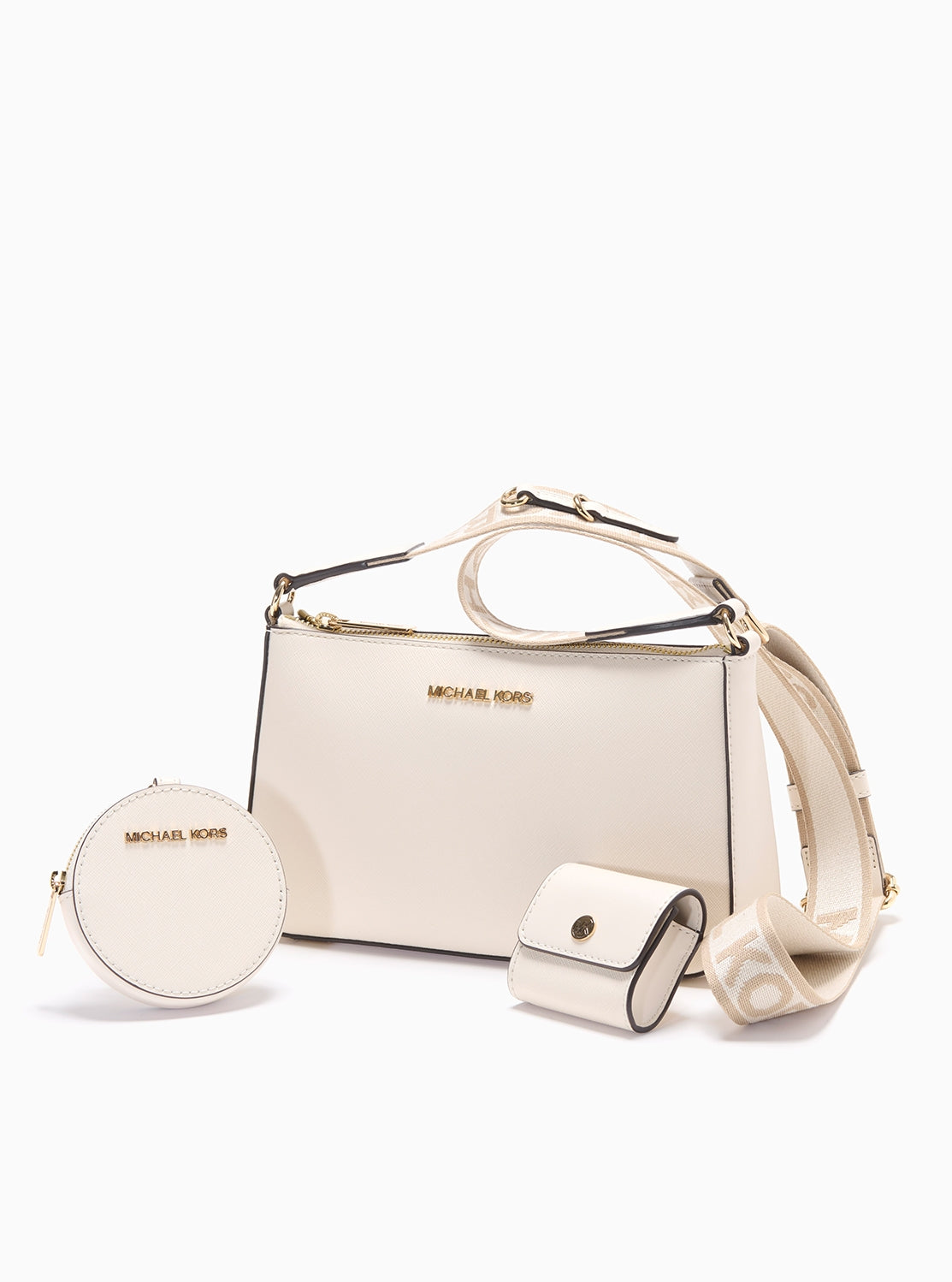 JET SET TRAVEL クロスボディ ウィズ テックアタッチ スモール - MK