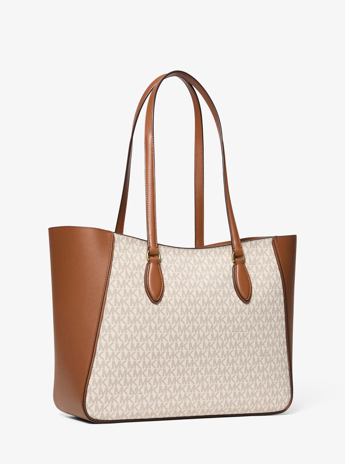 【未使用】MICHAEL KORS 本革 MKシグネチャートートバッグ A4 JET SET TRAVEL 3 IN 1 トートバッグ ラージ - MKシグネチャー