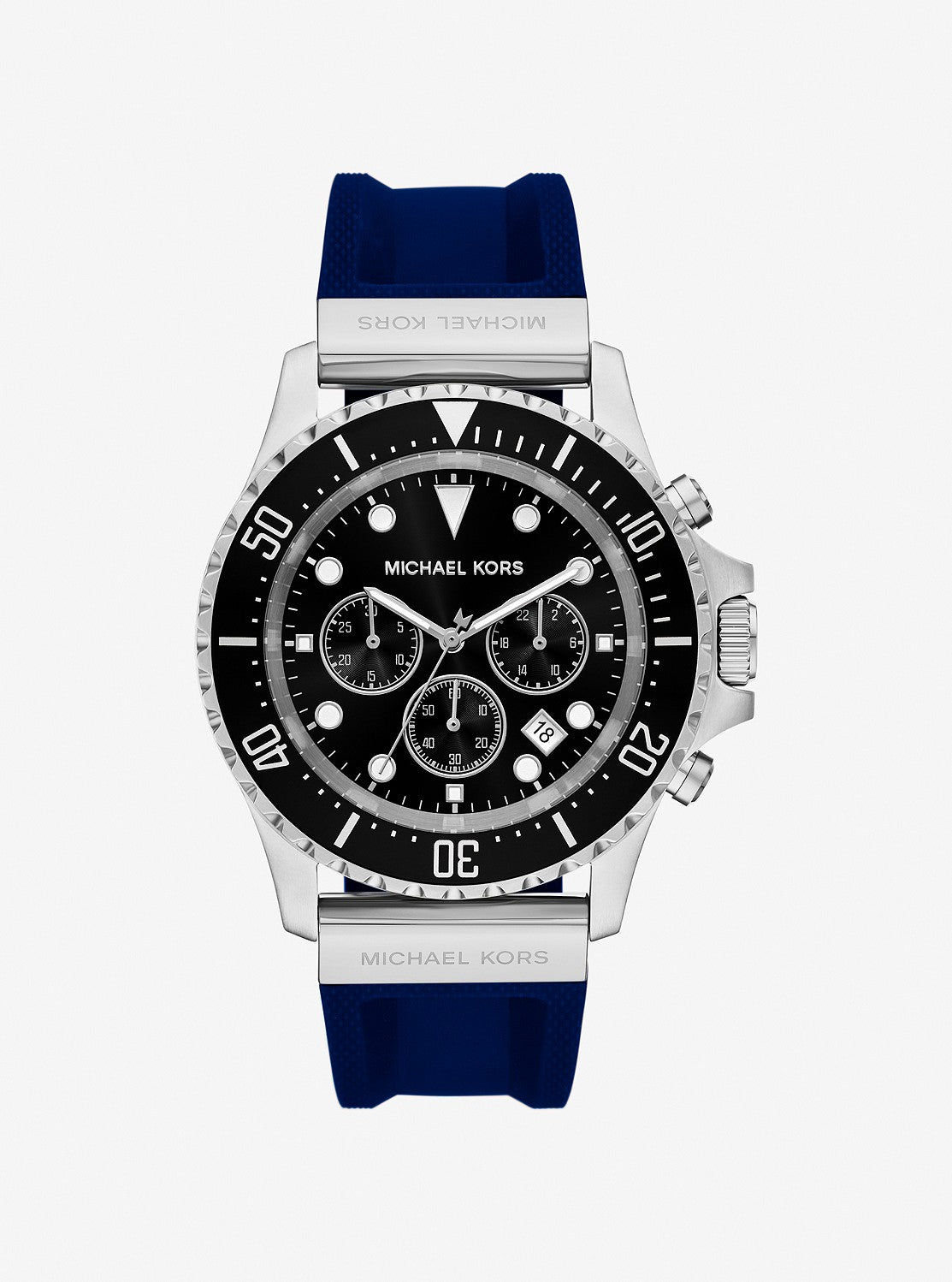 腕時計 Michael Kors ラバーウォッチ ネイビーシリコン EVEREST シリコーン ウォッチ